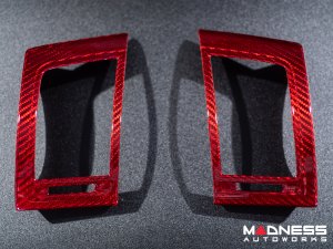 Jaguar F-TYPE Interior Trim - Carbon Fiber - Air Vent Cover Trim Kit - Red Candy